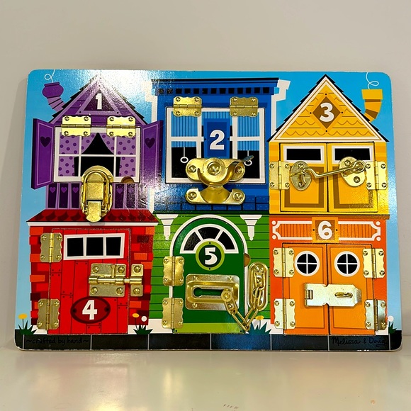 Melissa & Doug Toys Melissa Doug Lock And Latches Puzzle Board